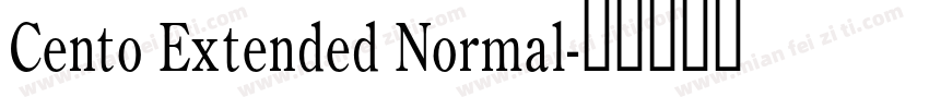 Cento Extended Normal字体转换